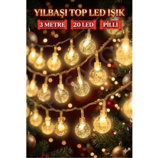Özbience 3 Metre 20'li Kristal Top LED Kablo Dekoratif Işık Seti