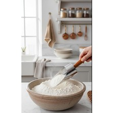 Skygo Paslanmaz Çelik Kürek  Tartım Küreği Erzak Küreği Bambu  Saplı Kürek