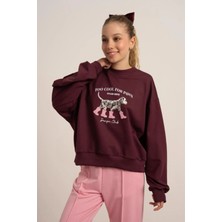 Queen Kids Queenkids Kız Çocuk 7879  Sweat  Dalmaçya Mor Pembe