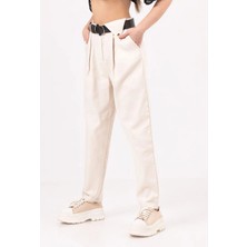 Queen Kids Queenkids Kız Çocuk Havuç Kesim Pantolon Bej