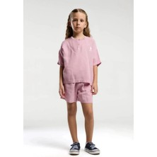 Queen Kids Queenkids Kız Çocuk 2093-4 Takım Müslin Gül Kurusu