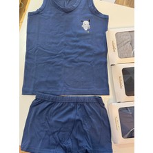 Queen Kids Queenkids Erkek Çocuk Iç Giyim K128613 Atlet Boxer Mavi