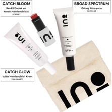 INO Beauty Pocket Lip Cheek Stick Scarlet & Catch Glow Pink Quartz & Broad Spectrum Spf 50+ Sunscreen 00 Clear