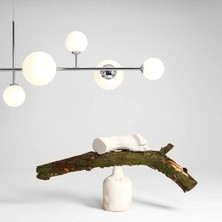 Avize Pazarı Iso Krom Opal Camlı Ledli Sarkıt Avize