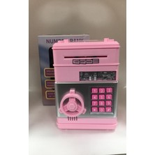 Lebron Pembe Renk Atm Şifreli Otomatik Kağıt Para Alan Kasa Kumbara