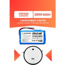 Electroll Fakir Robert Iı RS720 Uyumlu Batarya (Yüksek Kapasite) 2800MAH Pil Robot Süpürge Bataryası 41004400