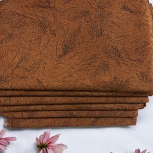 Kumaşçıtr Kaymaz Tabanlı Lüks Kadife Koltuk Kanepe Çekyat Örtüsü - Konforlu Taba Kahverengi Damar Desenli 170X210 cm