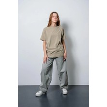 Queen Kids Queenkids Kız Çocuk 7628 Basic Tişört Haki Yeşil