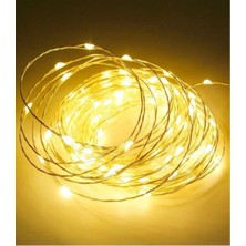 Özbience 5 Metre Sarı Gün Işığı Peri LED Işık, Pilli ve Şık Dekorasyon Aksesuarı