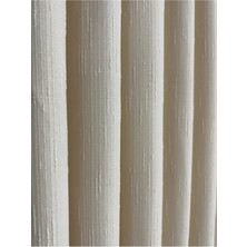 Şantuk Keten Krem Fon Perde 1/3 Sık Pile