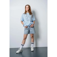 Queen Kids Queenkids Kız Çocuk 6165  Şort Mavi