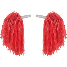 Timion 1 Çift ( 2 Adet ) Kırmızı Renk 23 Nisan Gösteri Ponponu (5148)