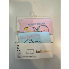 Queen Kids Queenkids Kız Çocuk Iç Giyim K128985 Boxer Pembe Mavi