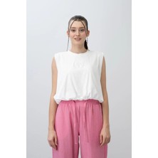 Queen Kids Queenkids Kız Çocuk 7552 Tişört Beyaz