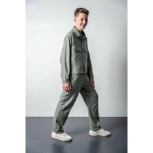 Queen Kids Queenkids Erkek Çocuk Keten Cepli Takım Yeşil