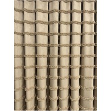 Erdoğanlar Koza Yatay Saçak Fonluk Pamuklu Keten Vizon Fon Perde 1/2,5 Orta Sık Pile