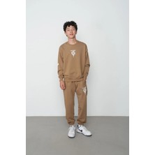 Queen Kids Erkek Çocuk Takım 8139 2 Iplik Townma Camel