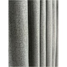 Taç Dizar Hafif Simli Gri Fon Perde 1/3 Sık Pile