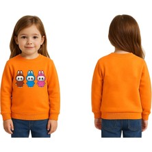 Sedirli Unisex Labubu Baskılı Çocuk Swaetshirt 3 Iplik Şardonlu
