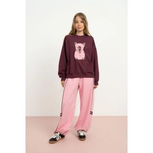 Queen Kids Queenkids Kız Çocuk 7856 Pantolon Pembe Mor