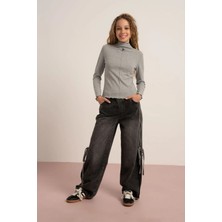 Queen Kids Queenkids Kız Çocuk 7865 Pantolon Antrasit