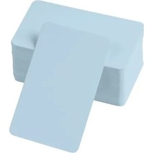 Just Cheap Store Boş Kelime Kartları 5x8 cm - 50 Adet Oval Kenarlı | Tabu &amp; Not Kartları - Mavi
