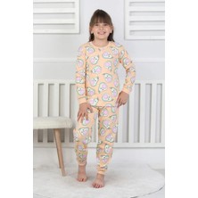 Queen Kids Queenkids Kız Çocuk PJ-51201 Pijama Takımı Avokado Somon