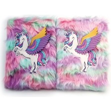 TE Dükkan Unicorn Tasarımlı Peluş Hatıra Defteri