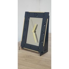 Gerçek Bronz Ayna Masa Saati – 21X15 cm Ahşap ve Pleksi Dekoratif Tasarım Standı ile Birlikte