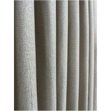 Taç Dizar Hafif Simli Bej Fon Perde 1/3 Sık Pile