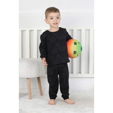 Queen Kids Queenkids Erkek Çocuk PJ-21803 Pijama Takımı Siyah