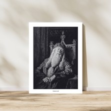 Pixaflair - Harry Potter - Albus Dumbledore - Black&white - Çerçevesiz Film Poster