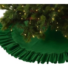Hobizer Tekstil Çam Ağacı Noel Ağacı Örtüsü Yılbaşı 90 cm Yeşil Kırmızı