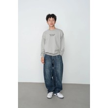 Queen Kids Erkek Çocuk Sweat 8140 Van Go Gri