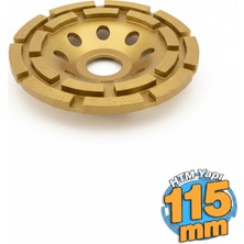 Htm Yapı Kalite Beton Mermer Granit Taşlama Elmas Çanak Disk Yüzey Silme Temizleme Çift Sıra Segmanlı 115 mm