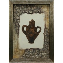 E38 El Işçiliği Çift Antiloplu Testi Kumaş Boyama Tablo 70*50 cm -6434