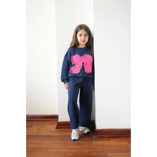 Queen Kids Queenkids Kız Çocuk 6232 Takım Fiyonk Lacivert