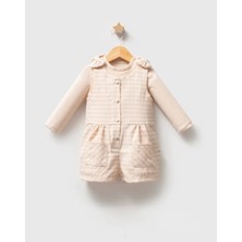Queen Kids Queenkids Kız Bebek  5573 Salopet Pudra