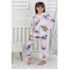 Queen Kids Queenkids Kız Çocuk PJ-51202 Pijama Takımı Sitch Pembe