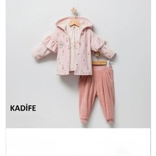 Queen Kids Queenkids Kız Bebek 5004 Takım Somon