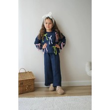 Queen Kids Queenkids Kız Çocuk 5001 Takım Fiyonk Lacivert