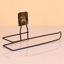 TE Dükkan Kendiliğinden Yapışkanlı Krom Paslanmaz Metal Havlu Kağıtlık Aparatı