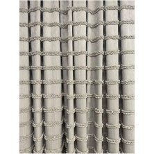 Erdoğanlar Koza Yatay Saçak Fonluk Pamuklu Keten Taş Rengi Fon Perde 1/2,5 Orta Sık Pile