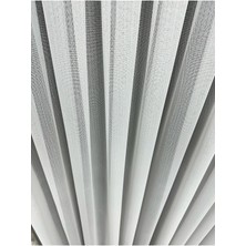 Erdoğanlar Koza Balık Sırtı Desenli Ütü Istemeyen Etek Kurşunlu Tül Perde 1/3 Sık Pile