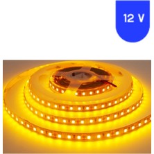 Powerr Led Aydınlatma 12 Volt 8 mm 4040 Smd Amber Sarı Iç Mekan 60 Ledli 5 Metre Şerit LED
