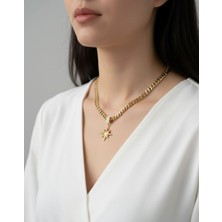 Winy Concept Yıldız Figür Zincir Kolye - Gold Kararmaz Paslanmaz Çelik