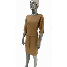 Obelle-Günlük Şık Elbise – Kuşaklı ve Rahat Kesim