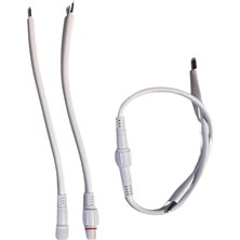 Powerr Led Aydınlatma Soketli Plastik Dişi ve Erkek Ikili Takım Kablo 2 Pın IP67 Su Geçirmez 5 Adet