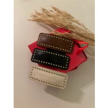 Busradan Design Zımba Detay Suni Deri Çıt Çıt Toka