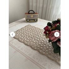 Lavanderi Fransız Dantelli Tek Parça Runner, Masa&sehpa Örtüsü, Çeyizlik Runner